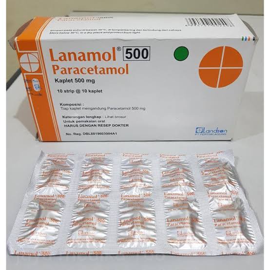 Lanamol Tablet Paracetamol Strip Pereda Panas Dan Nyeri ORIGINAL-BPOM