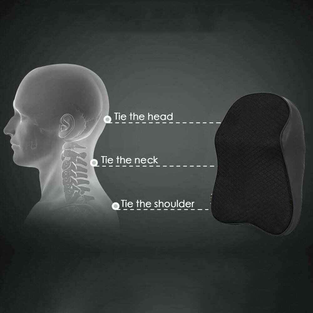 Bantal Leher Kursi Mobil Memory Foam Neck Pillow Headrest NC33