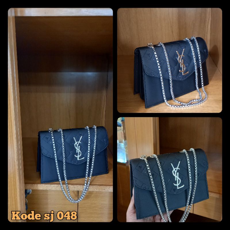 Tas Selempang Rante Ulir spesial black