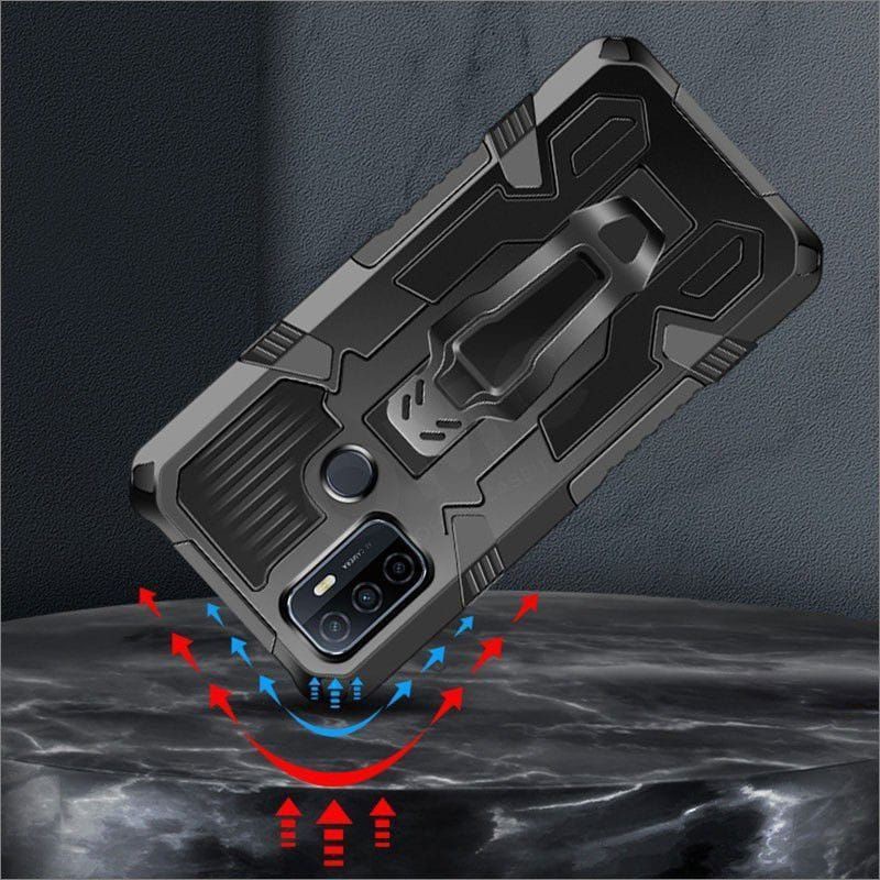 Hard Case Samsung A04 A03S A03 A02S A02 A01 A01 Core Case H8 I-Crystal Kickstand Standing Robot Casi