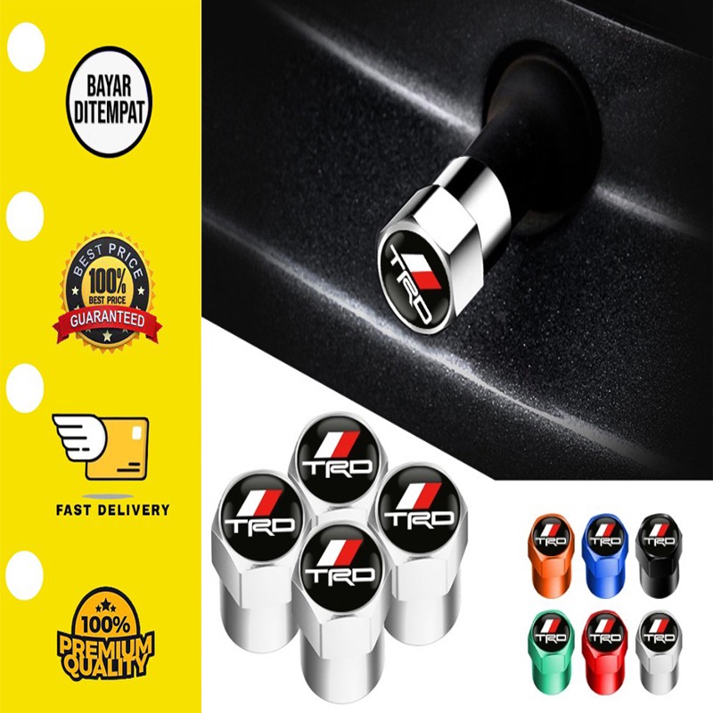 [1PCS] Tutup Pentil Ban Alumunium Besi Mobil Sepeda Motor Tire Valve Caps TRD