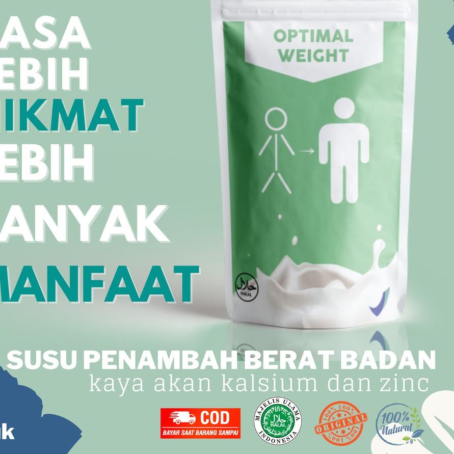 

Termurah [KI3] SUSU PENAMBAH BERAT BADAN OPTIMAL WEIGHT GAINER obat tinggi badan grow up bpom desawa ampuh alami