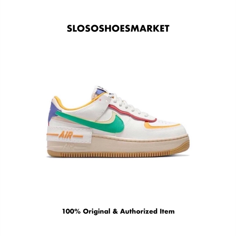 Nike Air Force 1 Shadow Summit White Neptune Green - 100% Original / RESMI