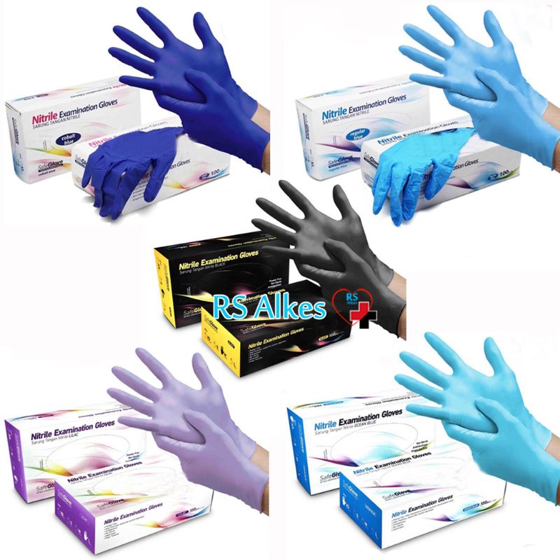 Sarung Tangan Nitrile Sarung Tangan Medis Latex Nitrile isi 100