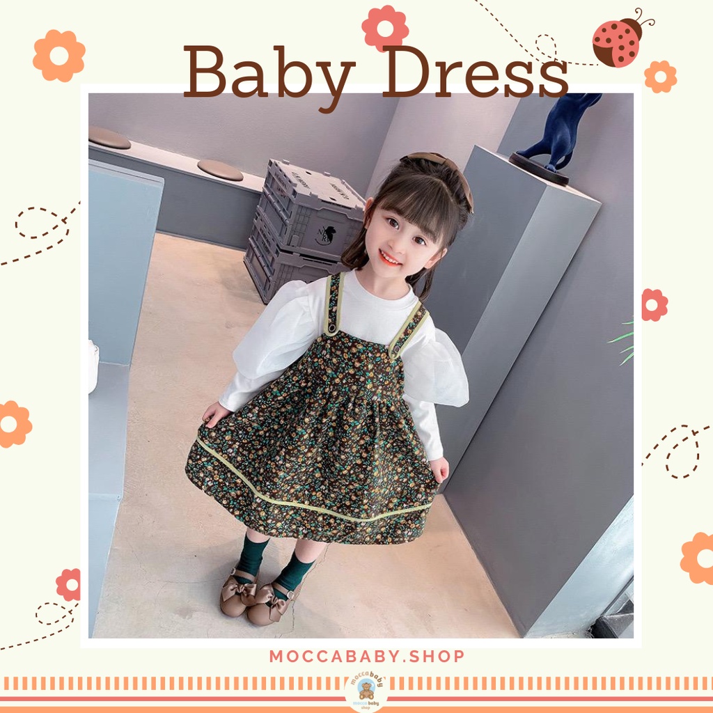 MBSS - DRESS SHARON FLOWER EBV Baju Dress Anak Perempuan Import Dress Anak Bayi Cewek 0-5 Tahun Gaun Bayi