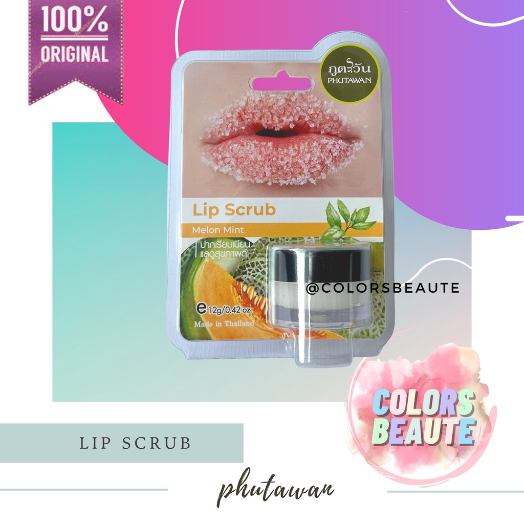 PHUTAWAN MELON LIP SCRUB / PELEMBAB BIBIR / PRAWATAN BIBIR