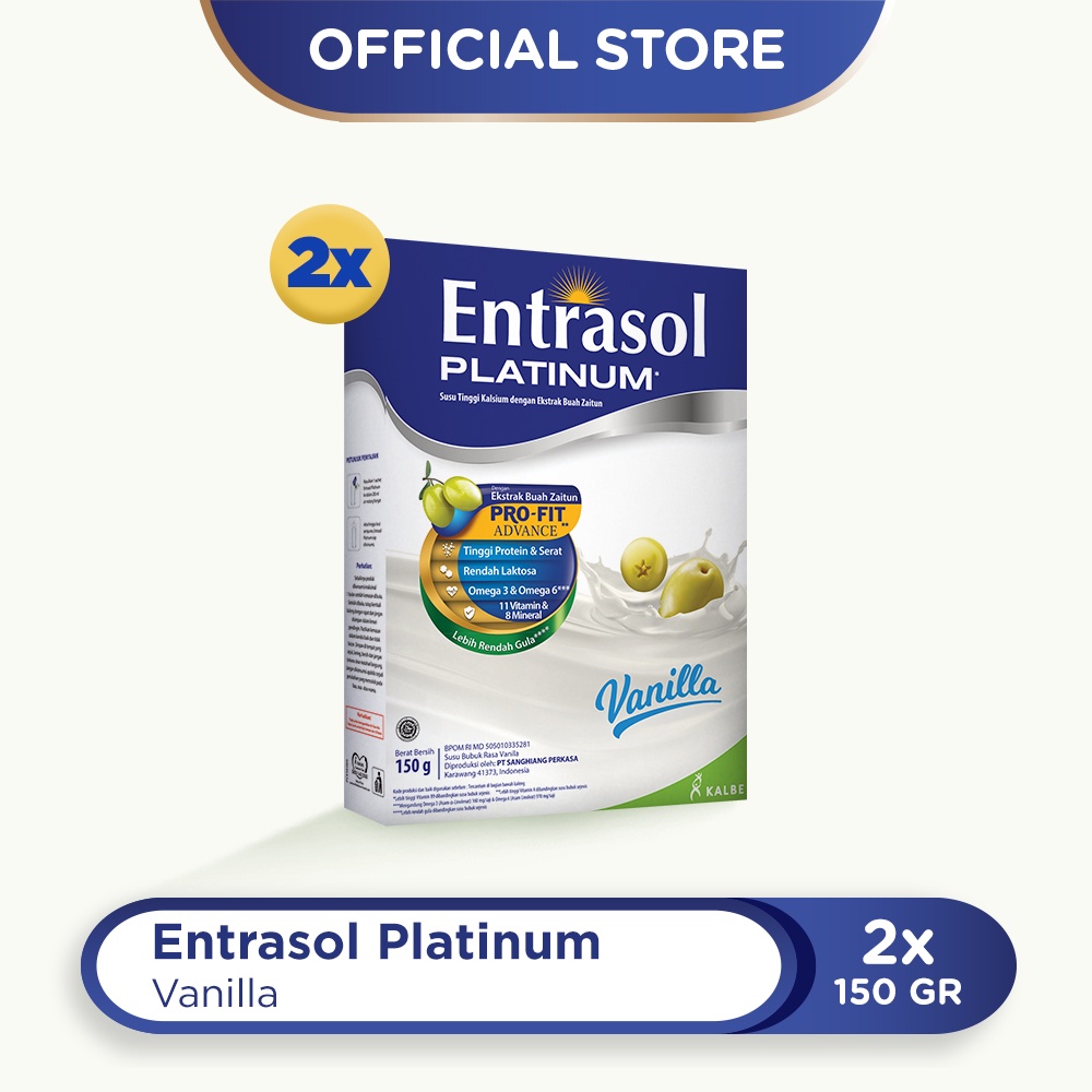 TWINPACK ENTRASOL PLATINUM VANILLA 150G - 2 PCS