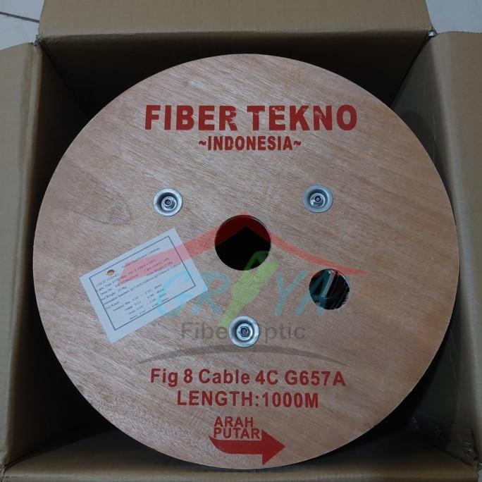 KU Mini 4 Core Fig 8 / Kabel FO bulat 4 core Fig8 1km Fiber Tekno