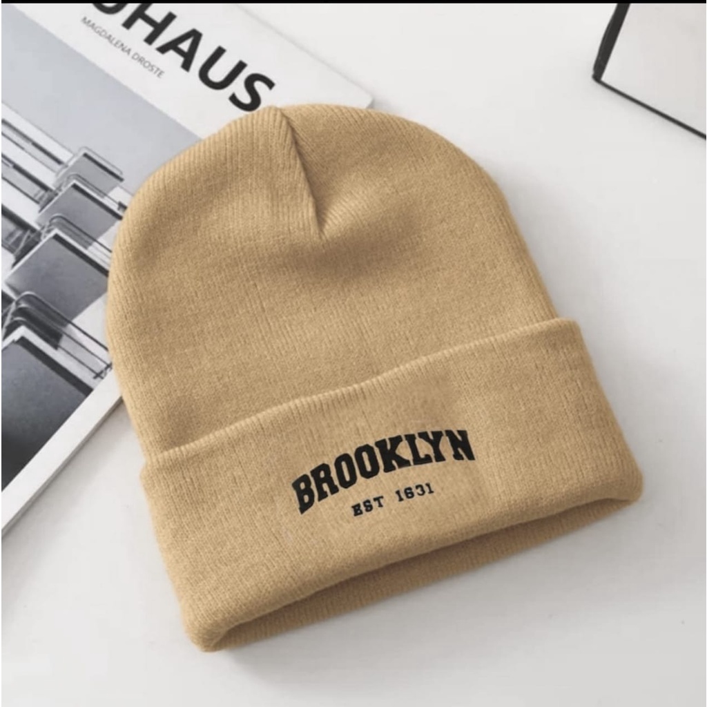 Topi Kupluk Beanies Hat Brooklyn 1631 Pria Wanita Model Terbaru Kekinian Real Pict COD