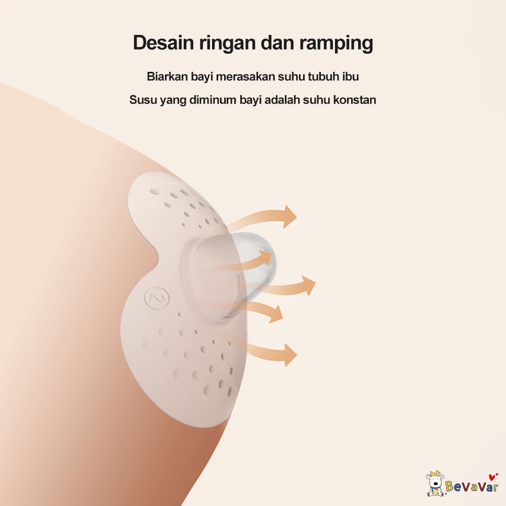 BEVAVAR 2Pcs Nipple Shield Cover Protector Silikon Pelindung Puting Menyusui Dengan Box