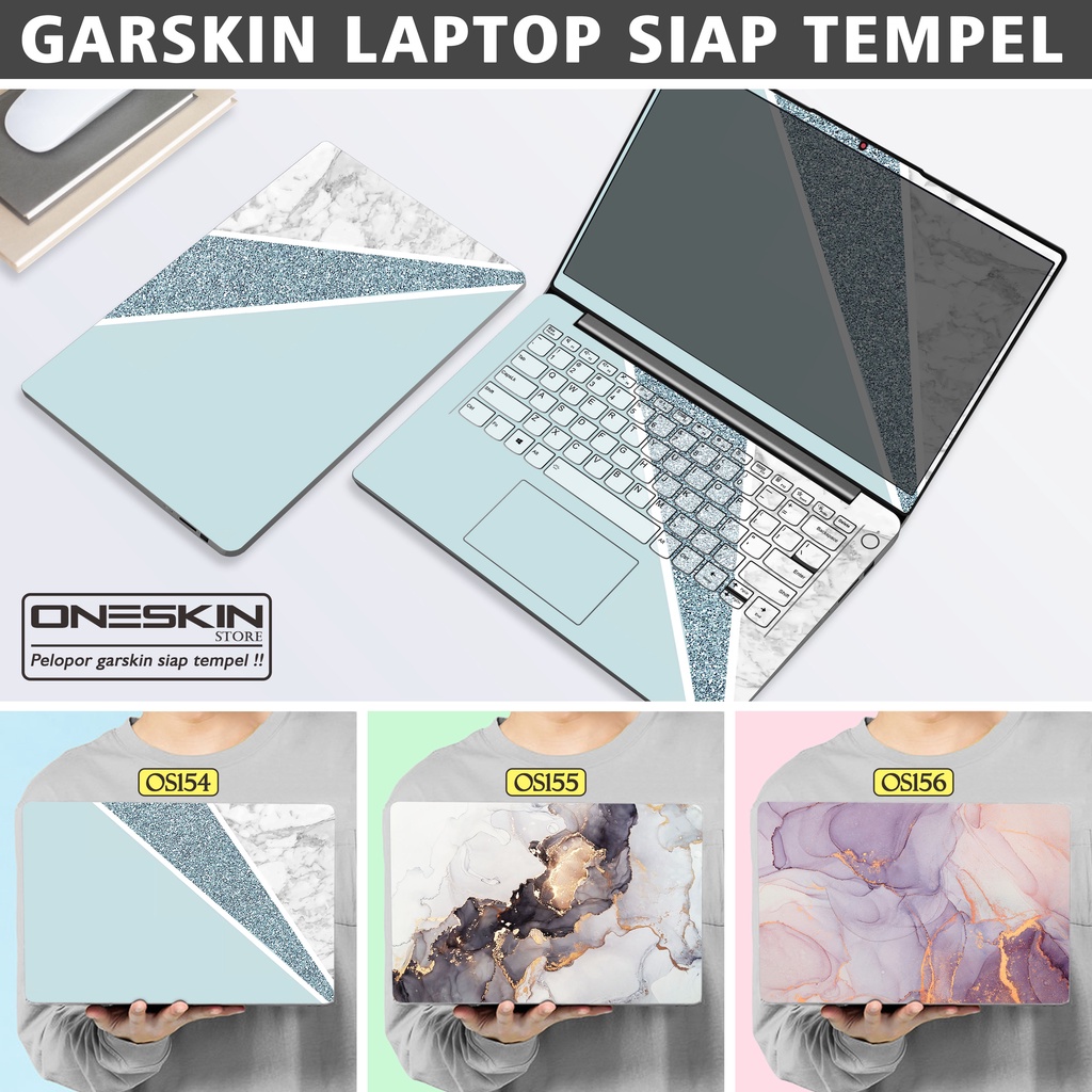 Garskin Sticker Laptop Protector Macbook Full Body Bottom Bezel Palmrest Skin Marble Style