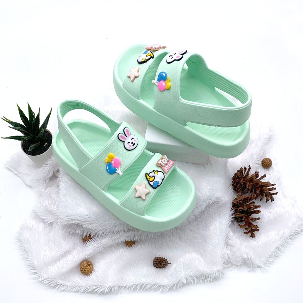 Sandal Wedges Lalisa Sandal Selop Wanita Korean Style Model Tali Belakang Terbaru