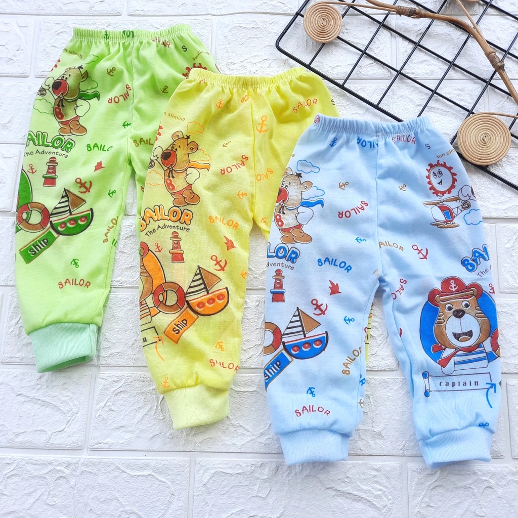 Terbaru Celana Panjang Bayi Lusinan Isi 1 Lusin legging baby newborn 0 4 bulan lembut