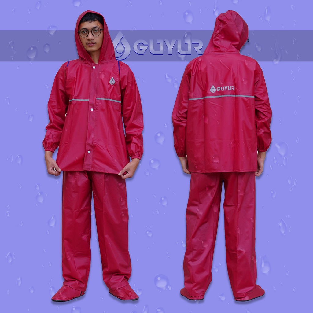 jas hujan List gratis Sepatu original guyur  RAINCOAT  Anti Bocor  Setelan Pria Wanita dewasa raincoat anti air