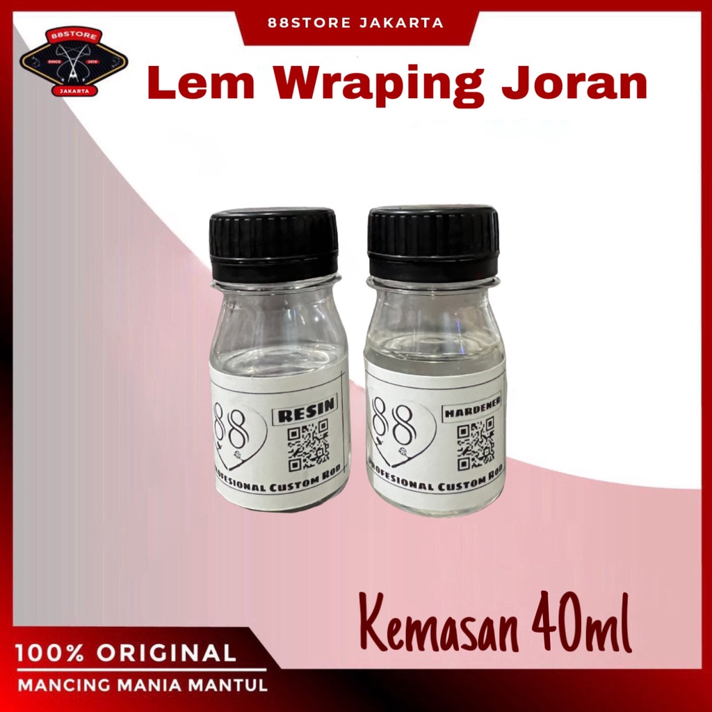 88storejakarta lem resin epoxy khusus untuk custom  Wraping Joran 40ml