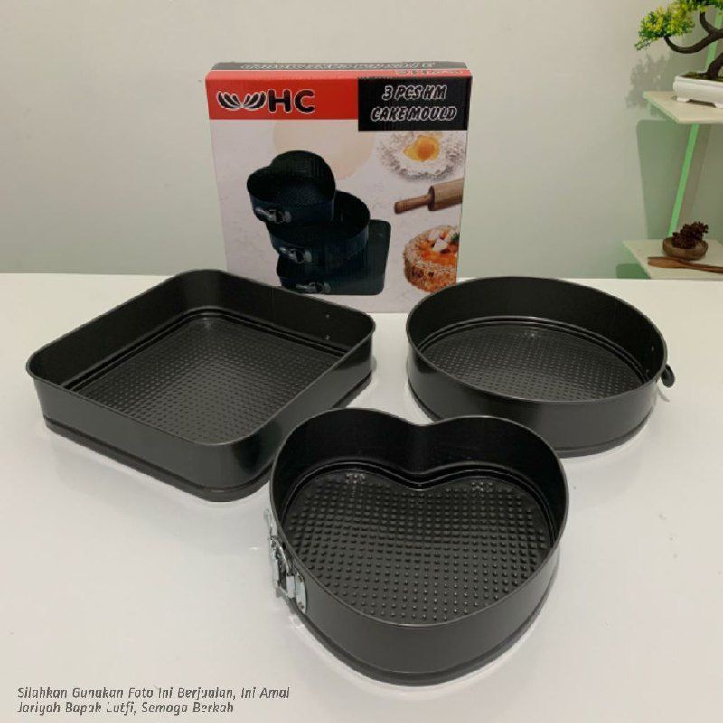 Cake Mould Cetakan Kue 3 Pcs Teflon HC