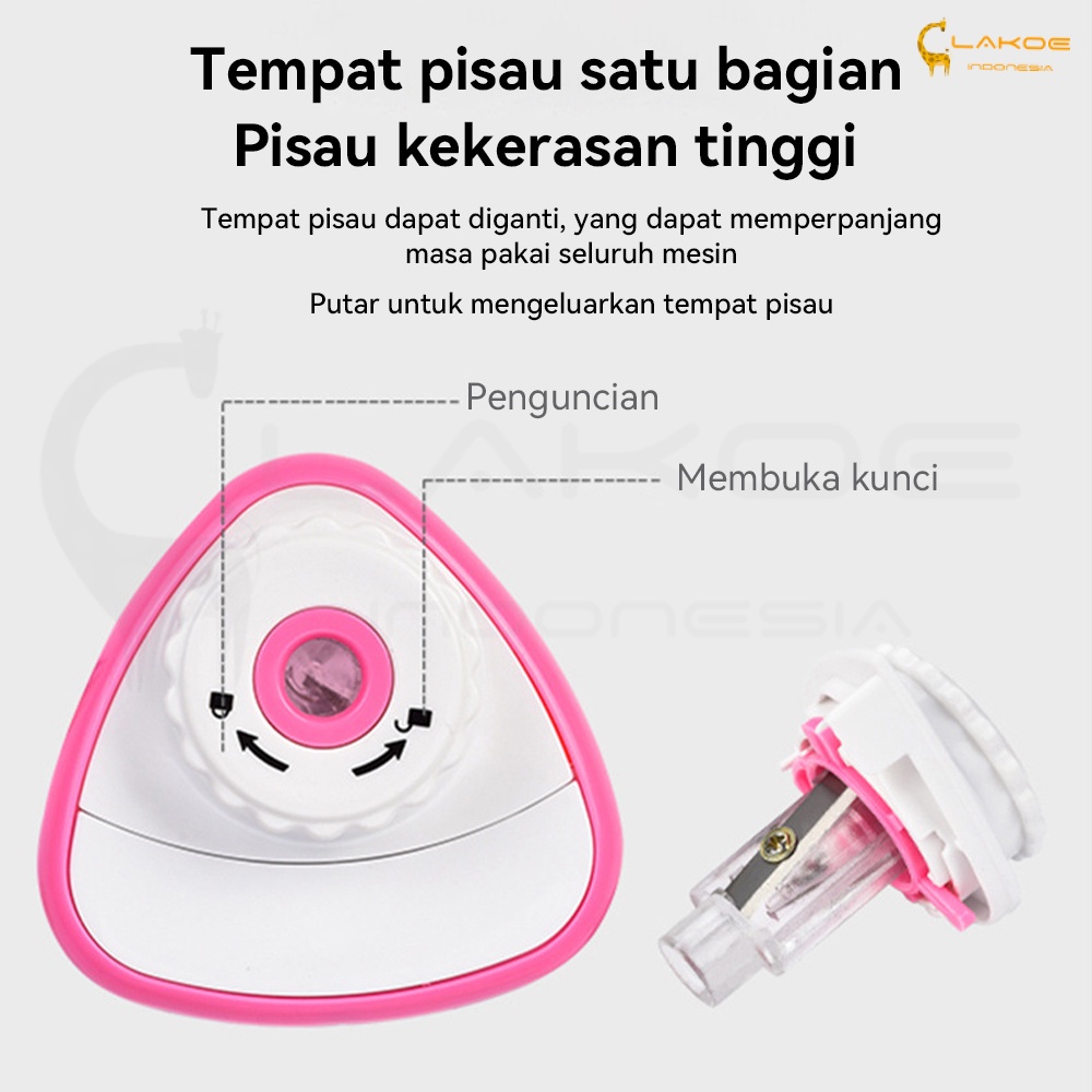 Rautan pensil elektrik Pencil Sharpener serutan electric