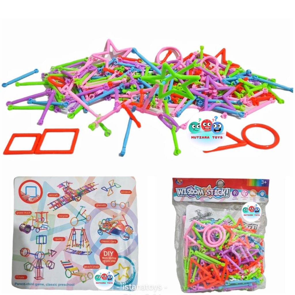 MUTIARATOYS Mainan Block Susun Wisdom Stick LB1