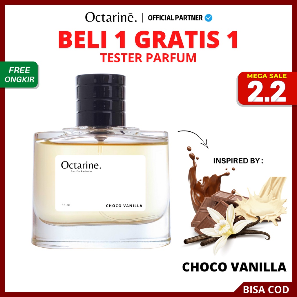 Octarine - Parfum Wanita Pria Tahan Lama Aroma Vanilla Coklat Inspired By CHOCO VANILLA | Parfume Farfum Perfume Minyak Wangi Cewek Cowok Murah Original