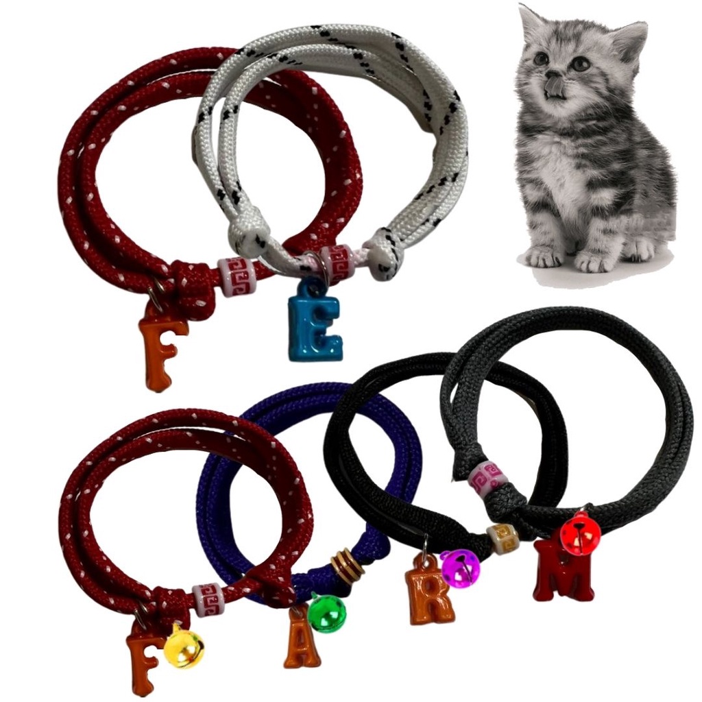 Kalung Tali Kucing Kecil Kucing Puppy Kitten Kalung Puppy Inisial lonceng FEZONE