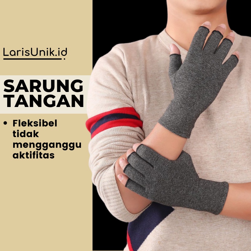 Gloves Sarung Pelindung Kaos Kos Tangan Serba Guna Motor Gym Sepeda Setengah Jari Mancing Wanita Alat Olahraga Fitness Fitnes Gowes Wanita Cewek Glove Gym Sendi Rematik Reumatik Arthritis Premium Tebal Penghangat Jari Dingin Ori Original