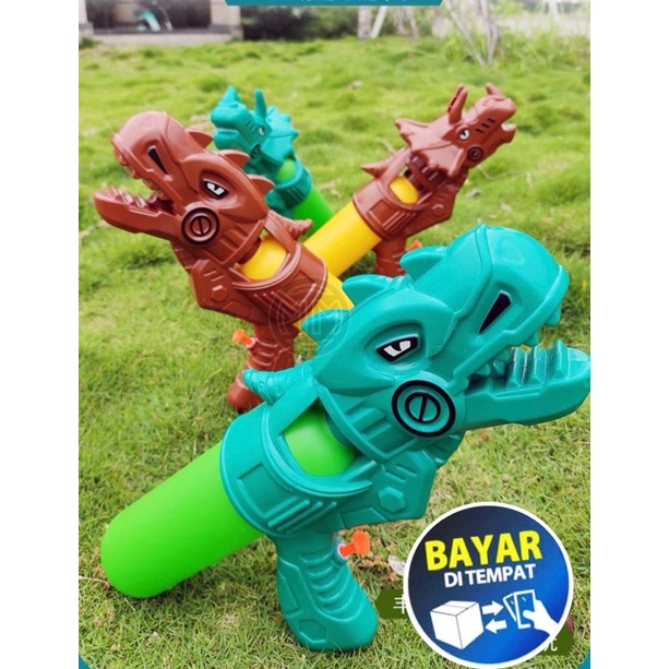 Mainan Anak Pistol Air YW8 Tembakan Air Terbaru Model Dinosaurus Triceratops