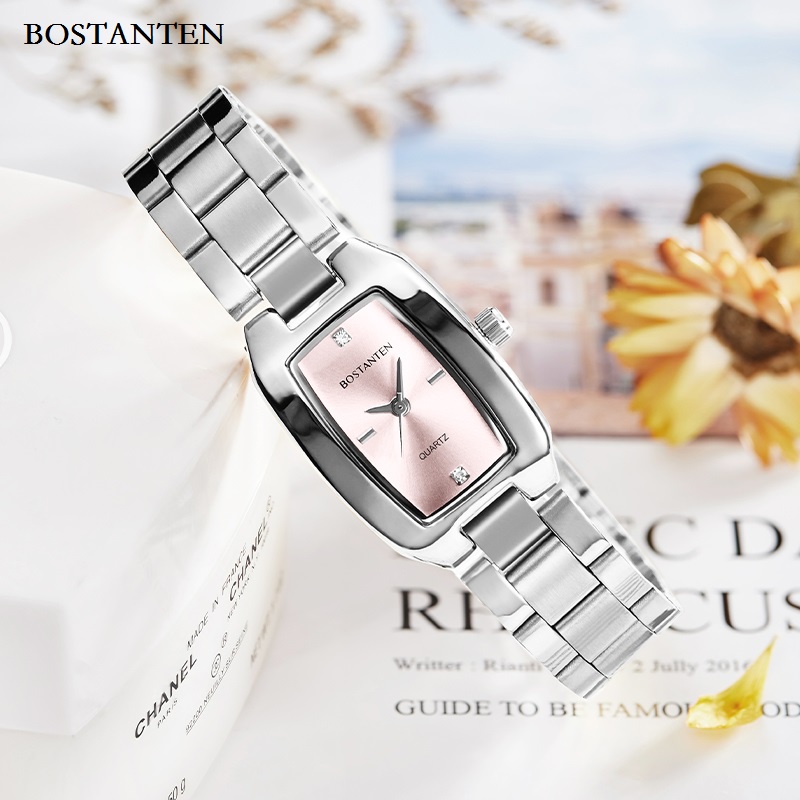 Bostanten - Jam Tangan Wanita / Bostanten 2012 Kecil Analog Stainless Steel / Jam Tangan Analog  / B