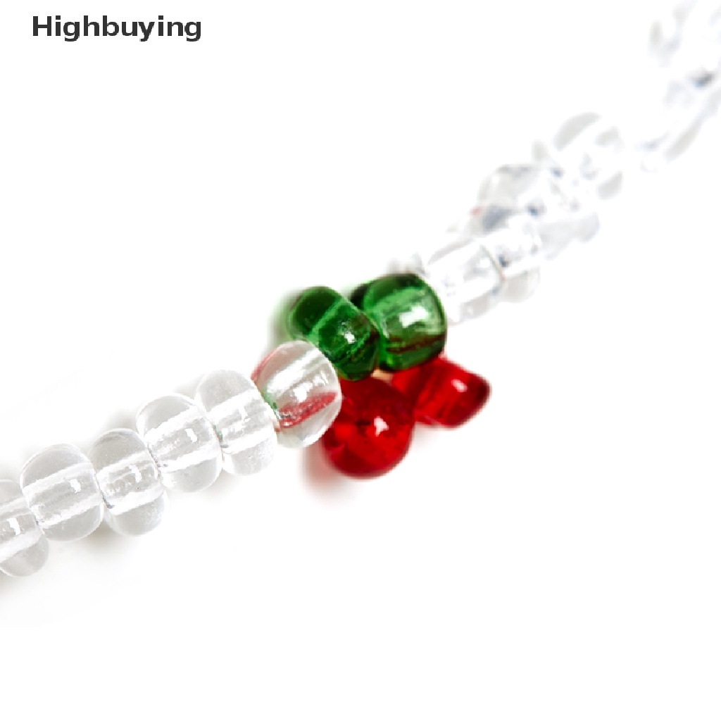 Hbid Wanita Manis Cherry Choker Transparan Beads Kalung Buah Pesta Perhiasan Hadiah Glory