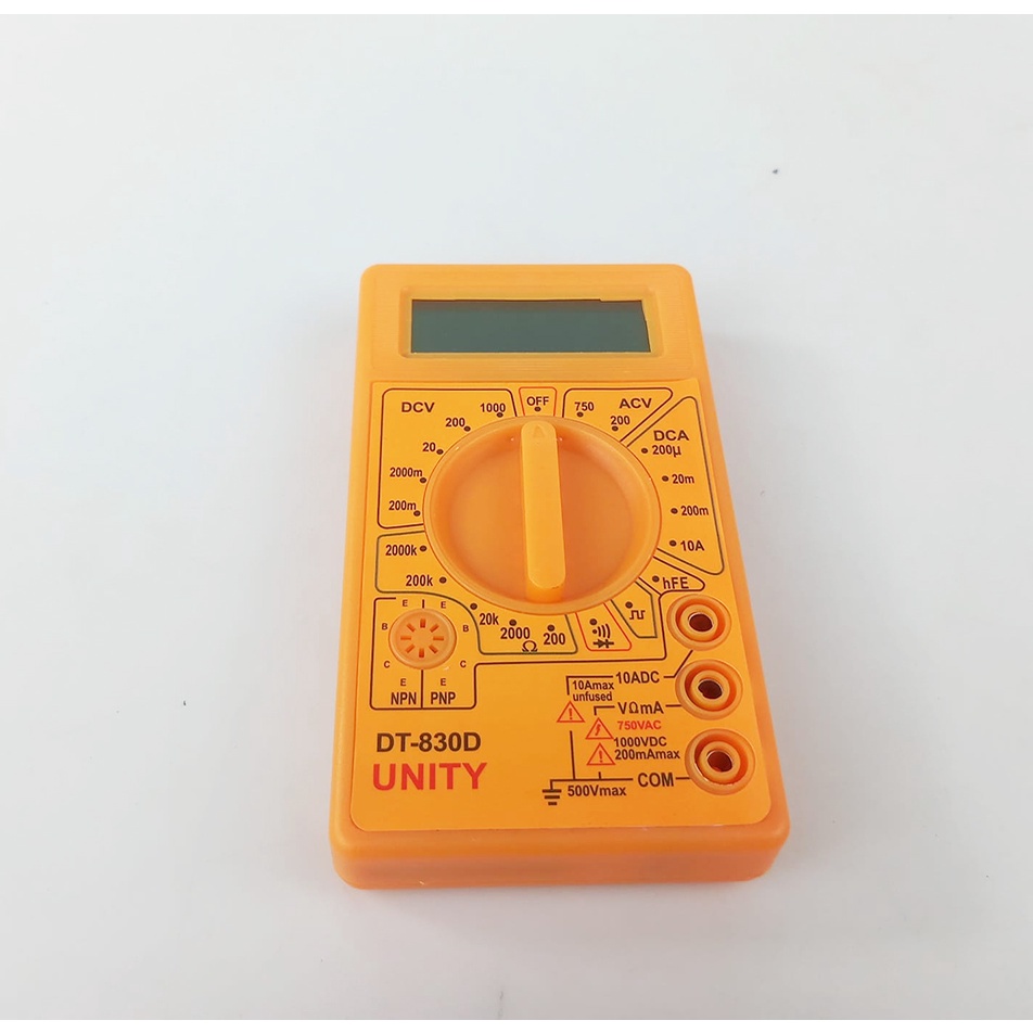 ACEHE Digital Multimeter Mini Pocket AC/DC Voltage Tester - DT-830D - Orange