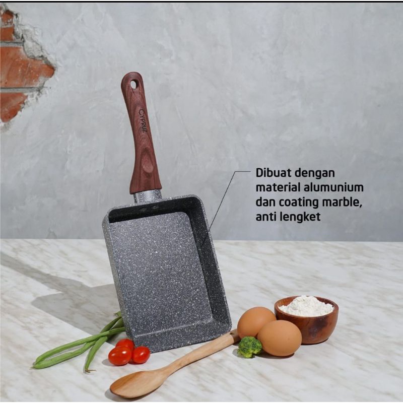 Cypruz Marble Series Omelette Pan 18 cm