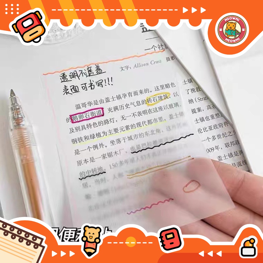 

Sticky Notes Transparan 50 Lembar Anti Air Memo Notes Aesthetic Unik MB0134