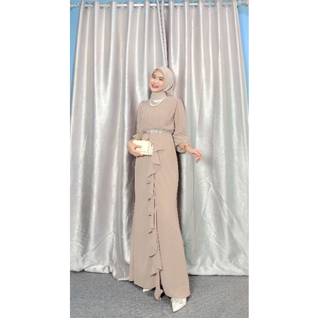 KIANDRA DRESS LEBARAN CERUTY | Outfit Kondangan Bridesmaid | Gaun Pesta Simple