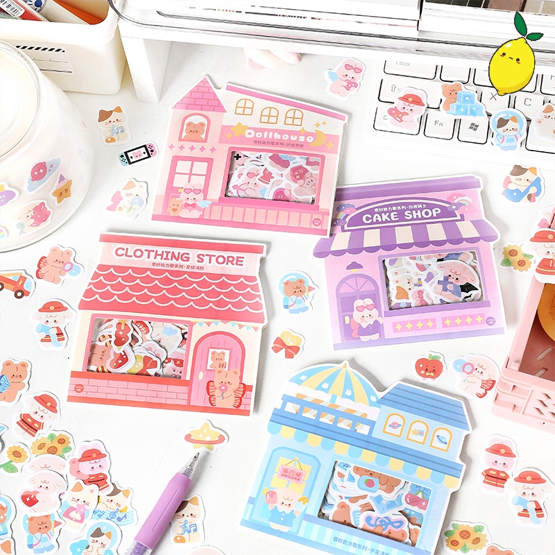 

Stiker Diary Lucu Fantastic Shopping Day Flake Stickers Set