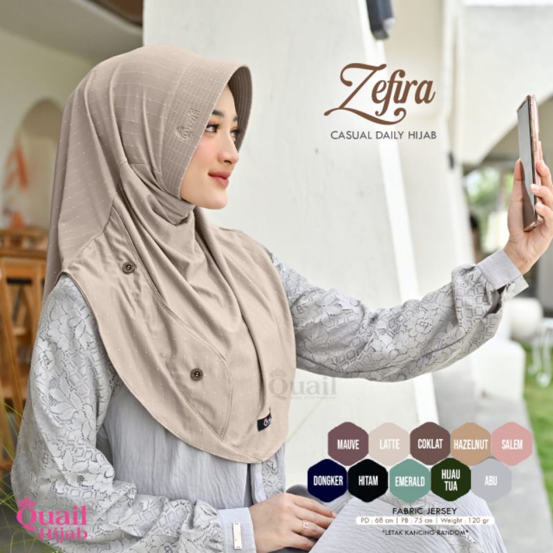 Zefira Hijab Polos QuaiL