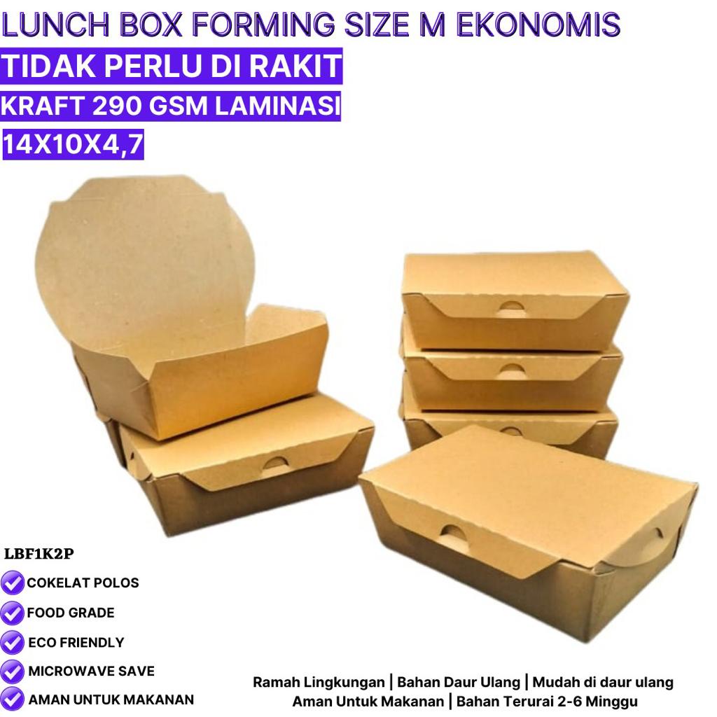 Lunch Box Sudah Terbentuk Tidak Perlu Rakit (LBF1K2P-14X10X4.7 Cm)