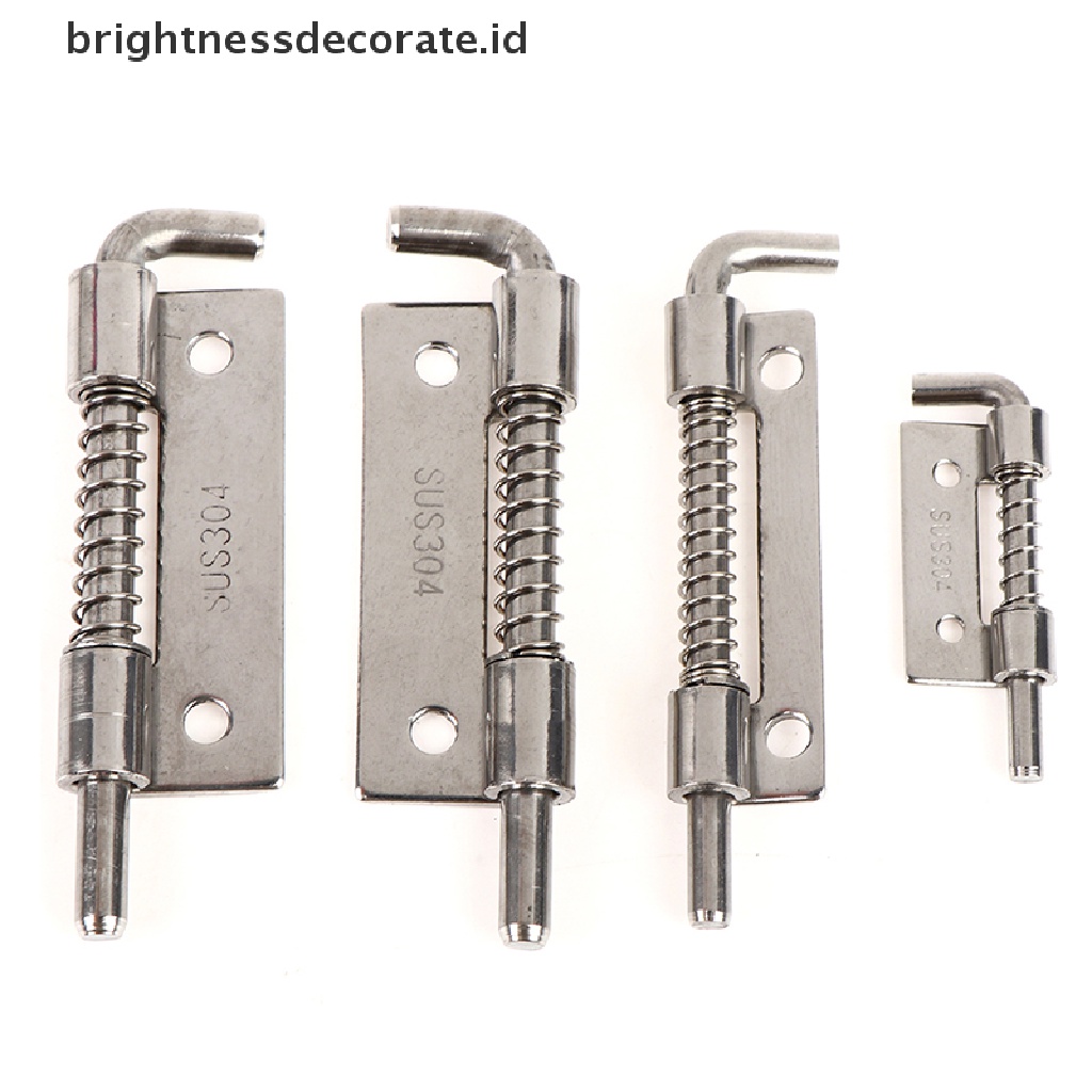 [Birth] 1pc 304stainless Steel Loaded Hinge Security Spring Bolt Barrel Latch Hardware [ID]