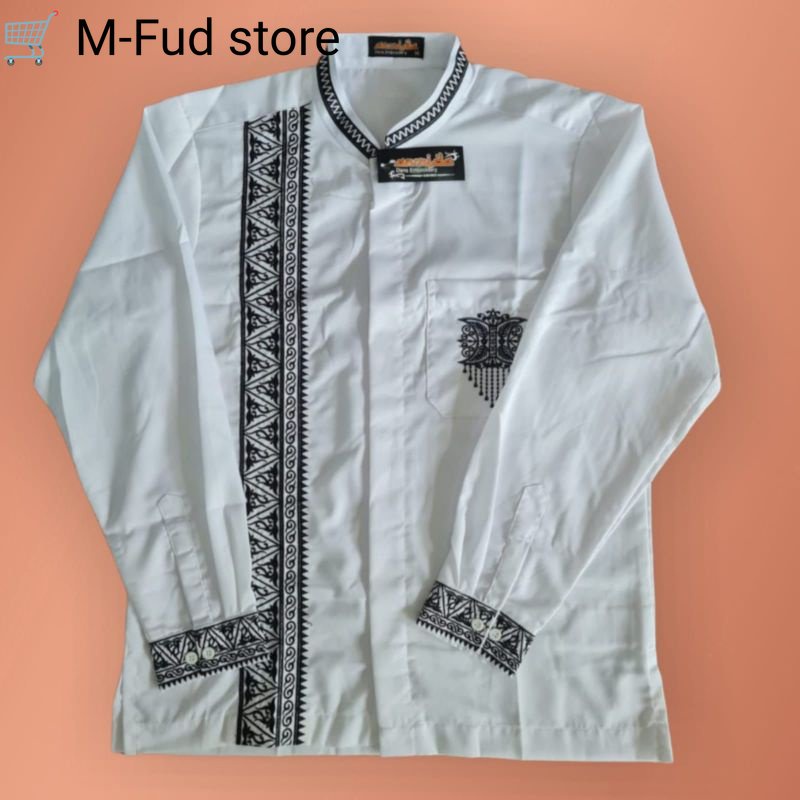 Baju koko premium bordiran motif khas Aceh