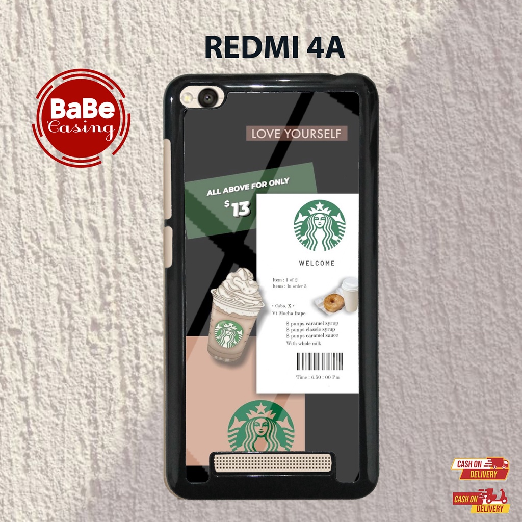 Case REDMI 4A Casing Hp REDMI 4A - [  STARBUCKS ] Casing Hp - Case 2D - Softcase - Babe Casing - Cas