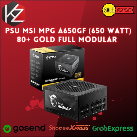 PSU MSI MPG A650GF (650 Watt) 80+ Gold Full Modular (Garansi 10 th)