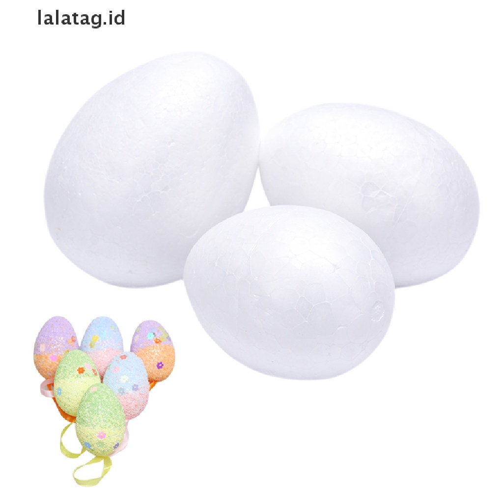 [lalatag] 10pcs Telur Paskah Styrofoam Bola Busa Handmade DIY Craft Dekorasi Pesta [ID]