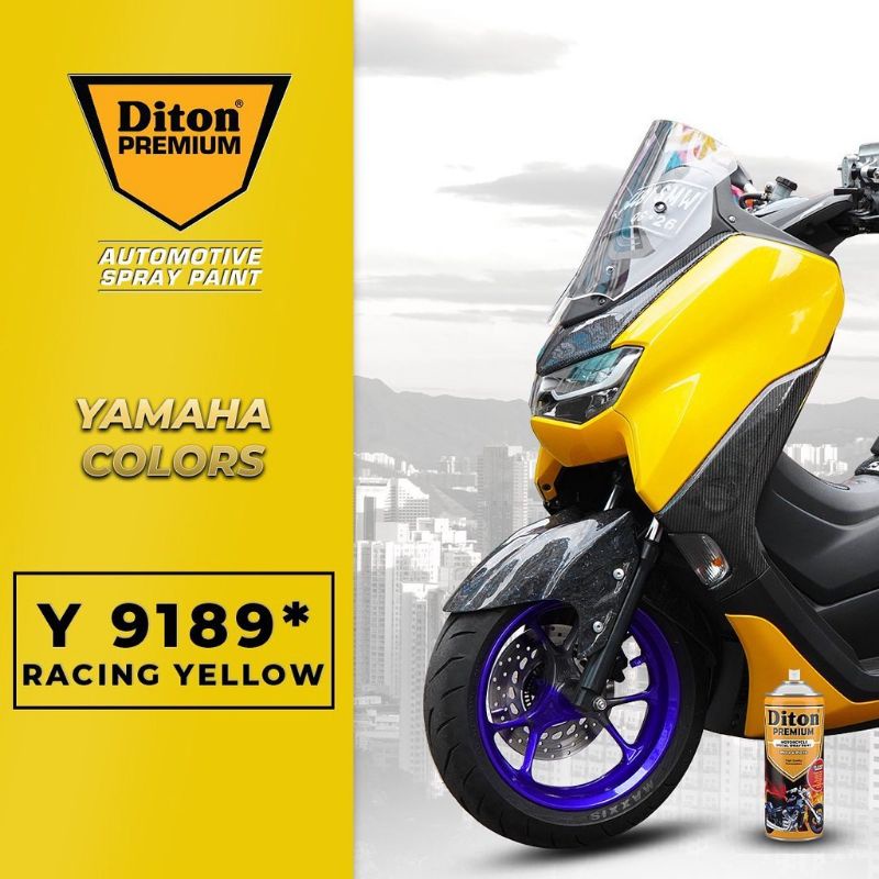 Pilok Cat Diton Premium Racing Yellow 9189 Kuning 400cc Tahan Bensin Cat Semprot Pylok Cepat Kering