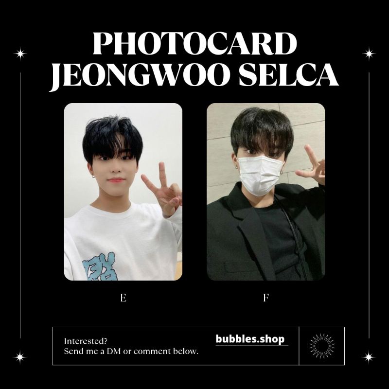 PHOTOCARD UNOFFICIAL JEONGWOO TREASURE SELCA