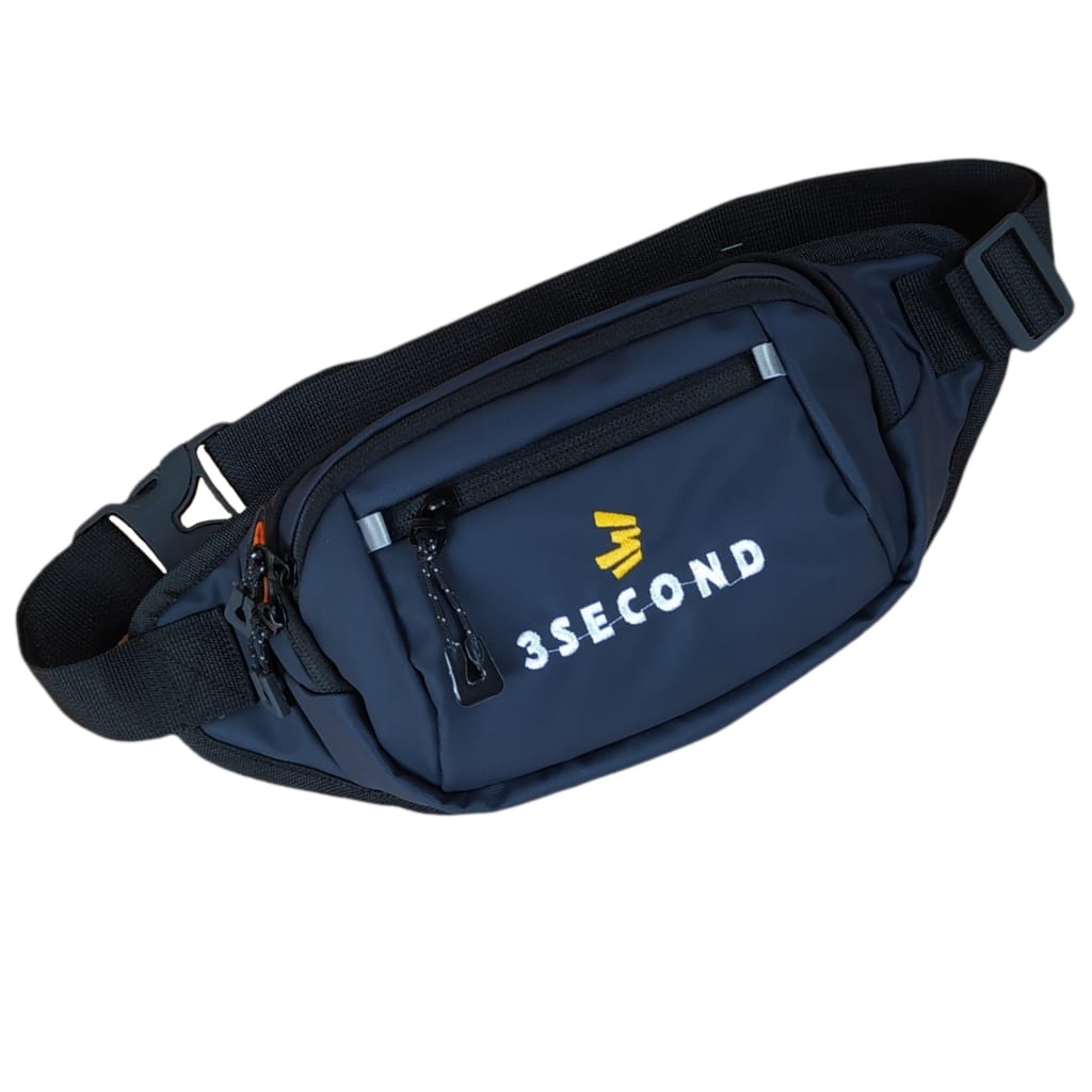 WAISTBAG 3SECOND TAS SLEMPANG TAS PINGGANG NAVY DAN HITAM