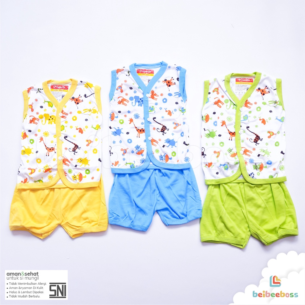baju setelan stelan lekbong kutung bayi dnoorfa newborn laki laki dan perempuan unisex