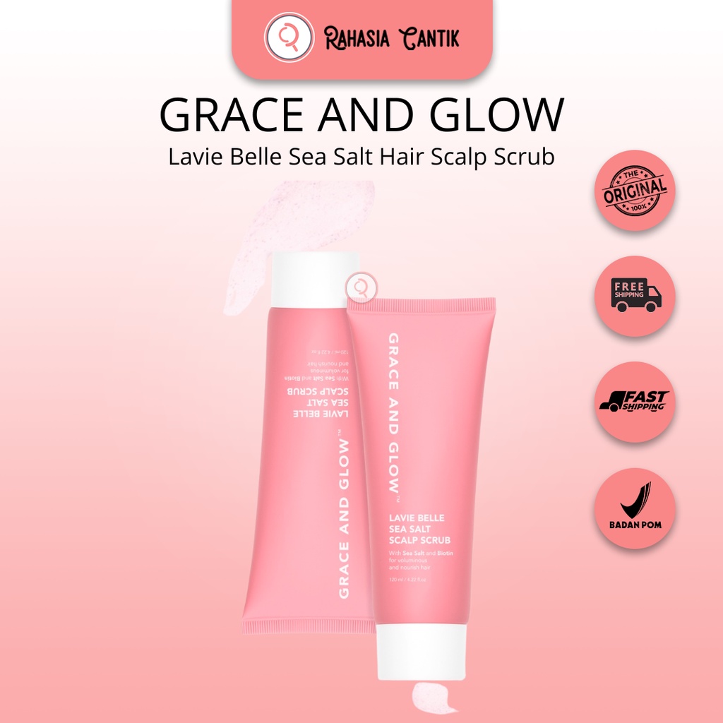 Jual GRACE AND GLOW Lavie Belle Sea Salt Hair Scalp Scrub Hair