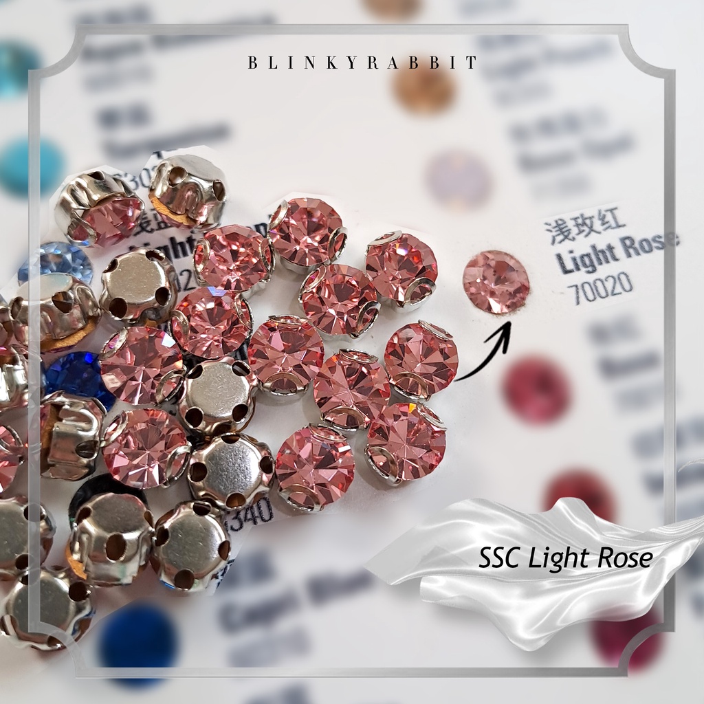 Kristal Cangkang Preciosa SSC 30 Light Rose (LUSINAN)