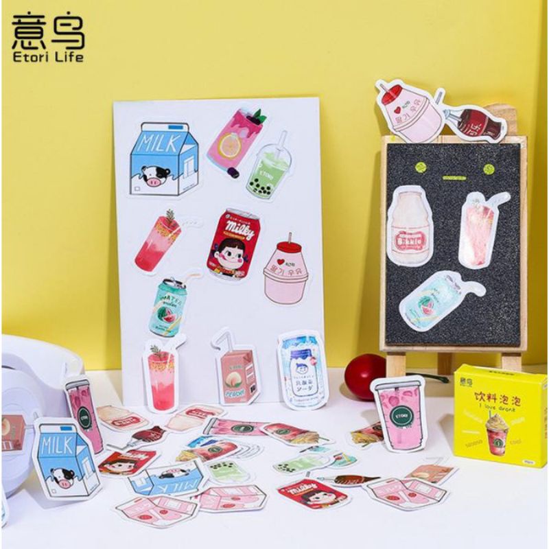 

Stiker Isi 46Pcs Vintage tumbler drink aesthetic Dekorasi /Notebook/Jurnal/Scrapbook/HP laptop Murah