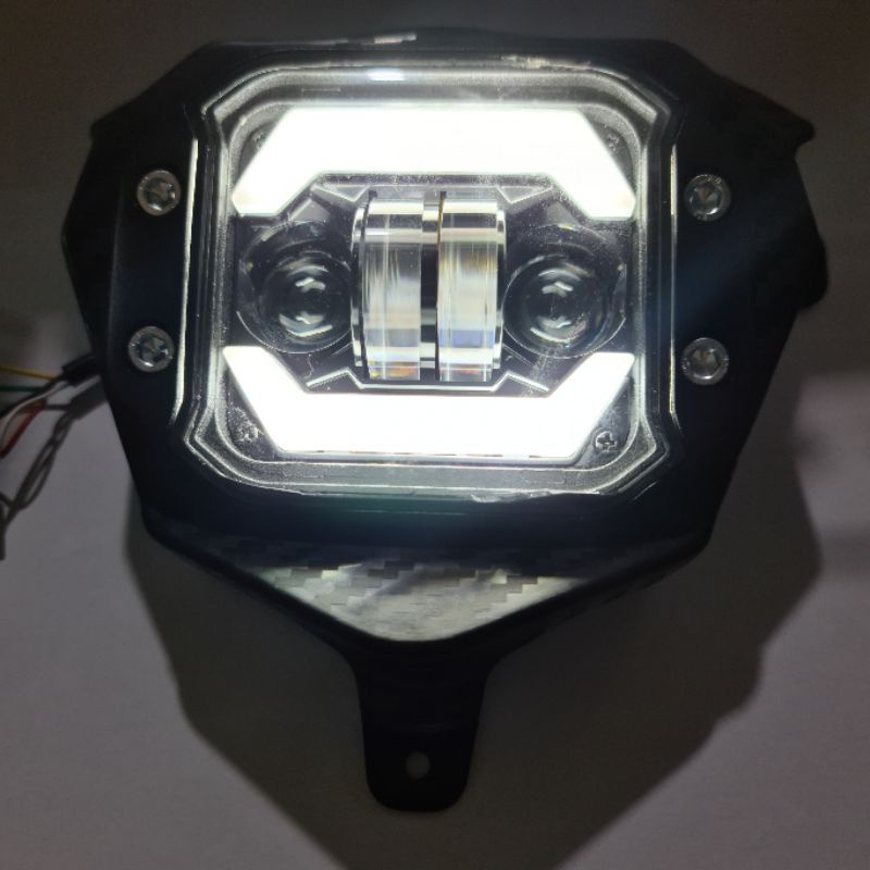 spakbor belakang crf 150l + headlamp depan led daymaker / stoplamp crf 150 plus lampu depan crf 150