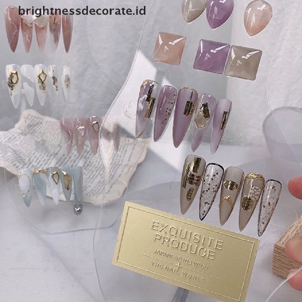 [Birth] Irregular Acrylic Nail Art Fake Tips Papan Pajangan Rak Display Stand Manicure [ID]