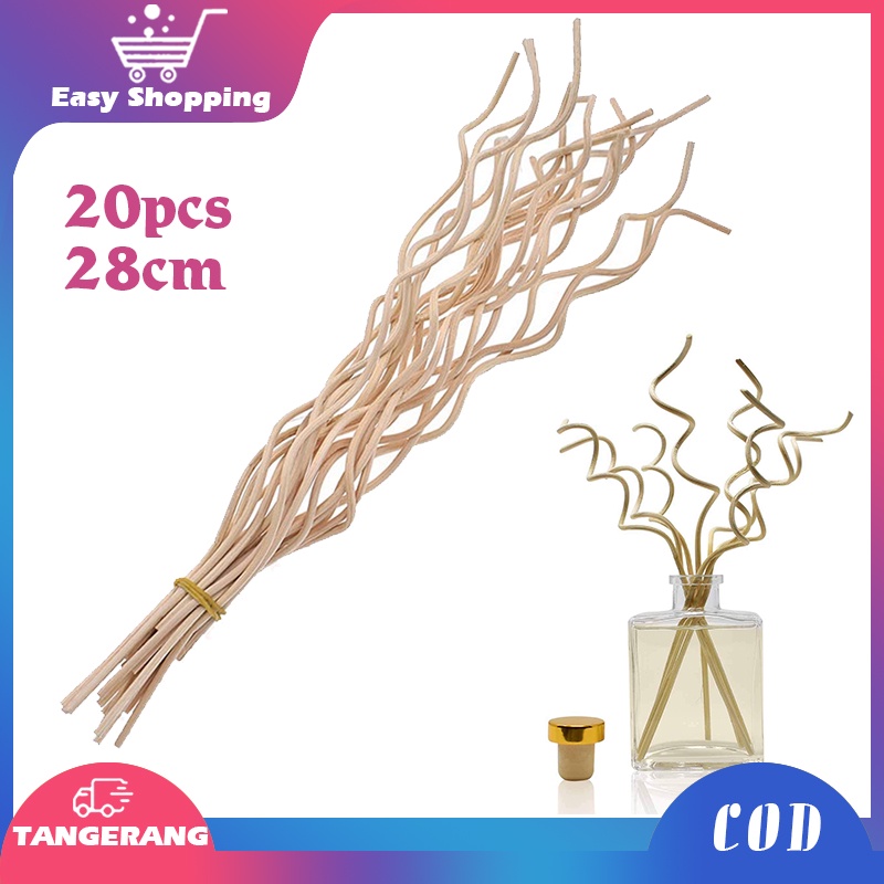 20pcs Reed Diffuser Stick 28cm Stick Diffuser Rattan Stik Pengharum Ruangan Model Gelombang